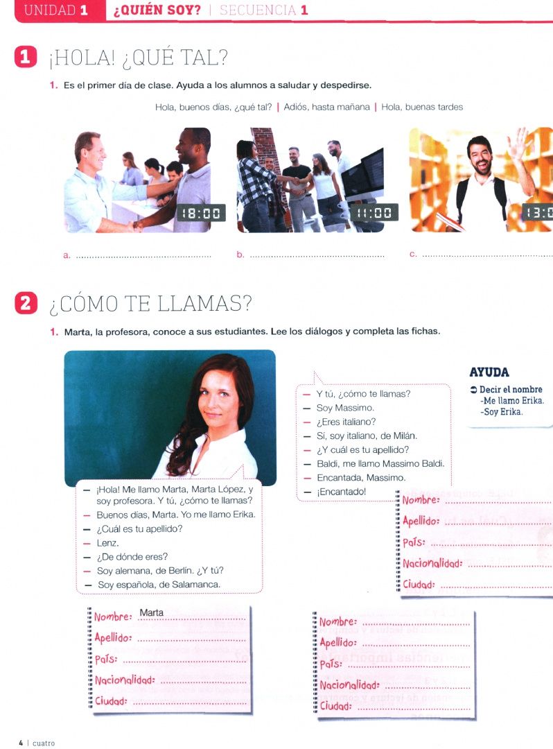 Rebeca Aguirre: Experiencias Internacional 1. Libro de ejercicios