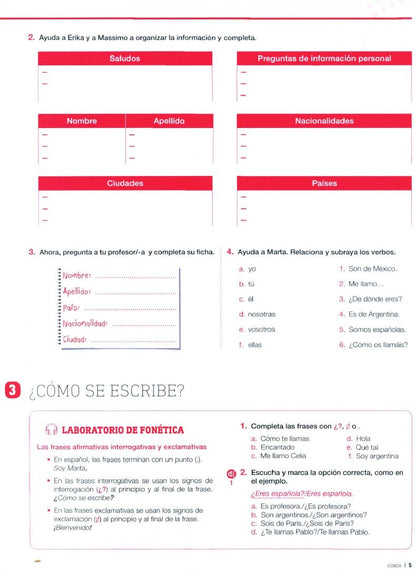 Rebeca Aguirre: Experiencias Internacional 1. Libro de ejercicios