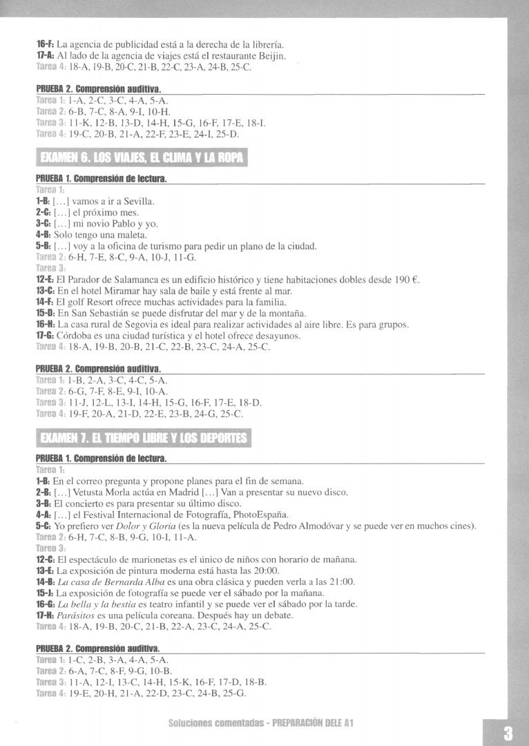 Andrea Hidalgo: Preparacion al DELE A1. Claves. Soluciones comentadas y transcripciones