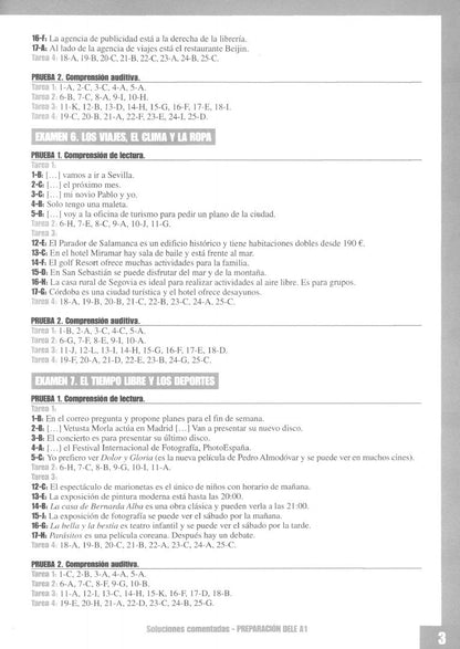 Andrea Hidalgo: Preparacion al DELE A1. Claves. Soluciones comentadas y transcripciones