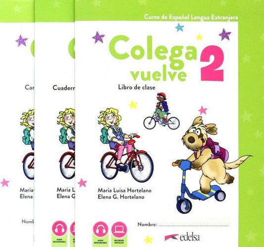 Maria Hortelano: Colega vuelve 2. A1. Pack alumno. Libro, Ejercicios, Carpeta de laminas