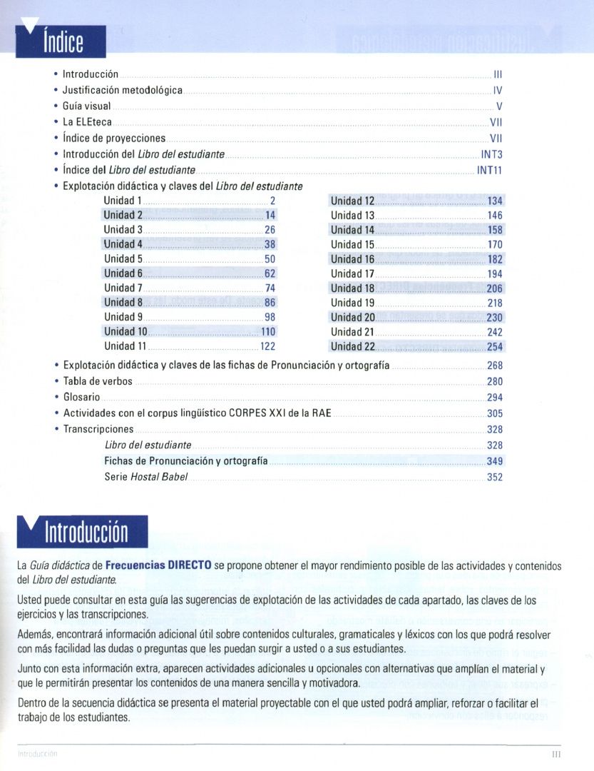 Frecuencias Directo A1-B1. Guía didáctica