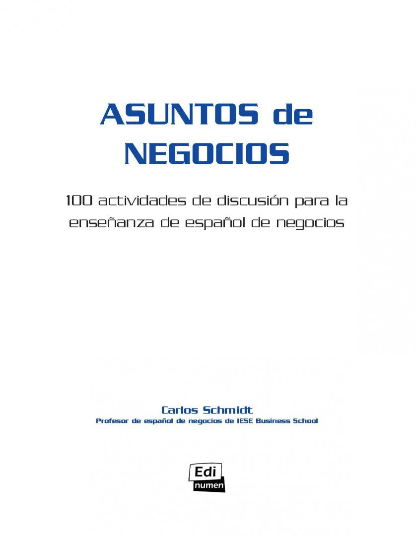 Carlos Schmidt: Asuntos de negocios
