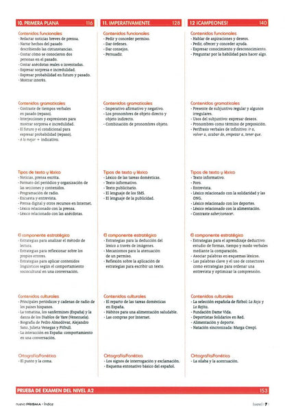 Nuevo Prisma A2. Libro del alumno