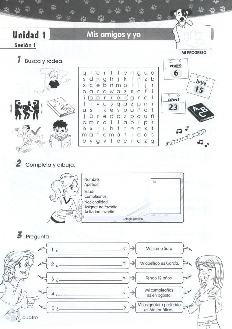 Inmaculada Gago: Clan 7 con ¡Hola, amigos! 4. Cuaderno de actividades