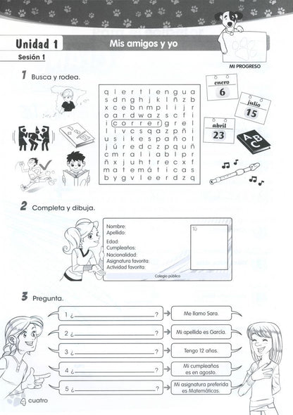 Inmaculada Gago: Clan 7 con ¡Hola, amigos! 4. Cuaderno de actividades