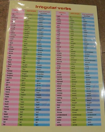Irregular verbs