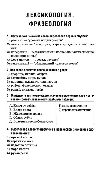 Татьяна Балуш: Русский язык. Тематический тестовый тренажёр