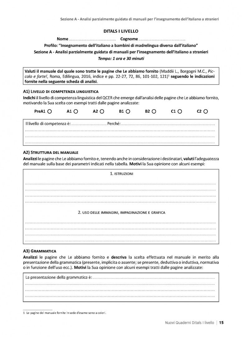 Stefania Semplici: Nuovi Quaderni Ditals di I livello. Sessioni 2020-2021