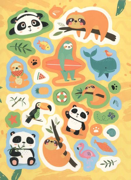 Фотография книги "А.К. Соломкина: Ленивцы и панды. 100 наклеек"