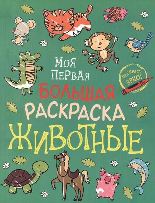 Обложка книги "А.К. Соломкина: Животные. Моя первая большая раскраска"