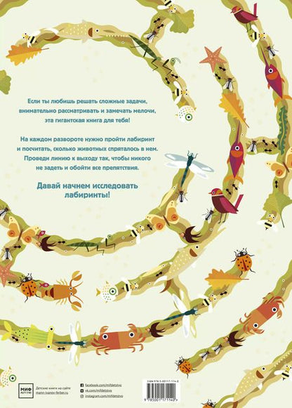 Фотография книги "Агнеса Баруцци: Гигантские лабиринты. Ищи, рассматривай, считай!"