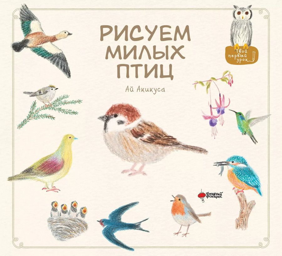 Обложка книги "Ай Акикуса: Рисуем милых птиц"