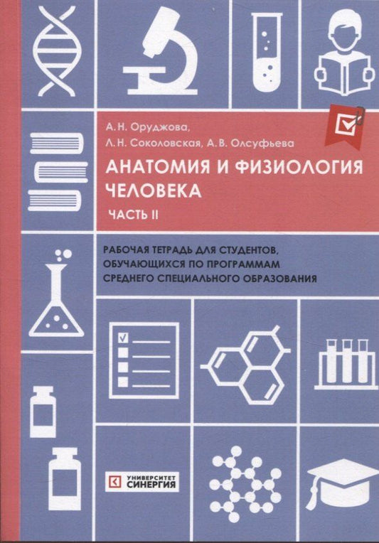 Обложка книги "Айнур Оруджова: Анатомия и физиология человека: рабочая тетрадь. Часть II 2025 г."