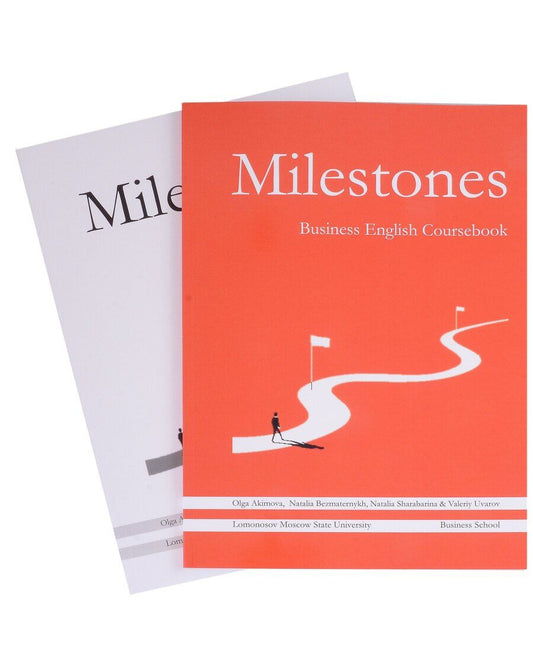 Обложка книги "Акимова, Безматерных, Шарабарина: Milestones. Business English Coursebook + Workbook. Комплект из 2 книг"