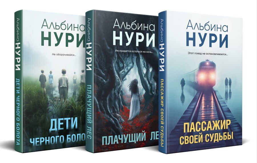 Обложка книги "Альбина Нури: Комплект из 3-х книг. Пассажир своей судьбы + Плачущий лес + Дети черного болота"