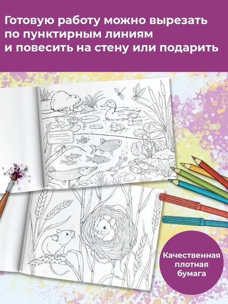 Фотография книги "Альбом для раскрашивания Моя любимая природа"