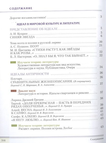 Фотография книги "Александр Архангельский: Литература. 8 класс. Учебник. В двух частях. Часть 1"
