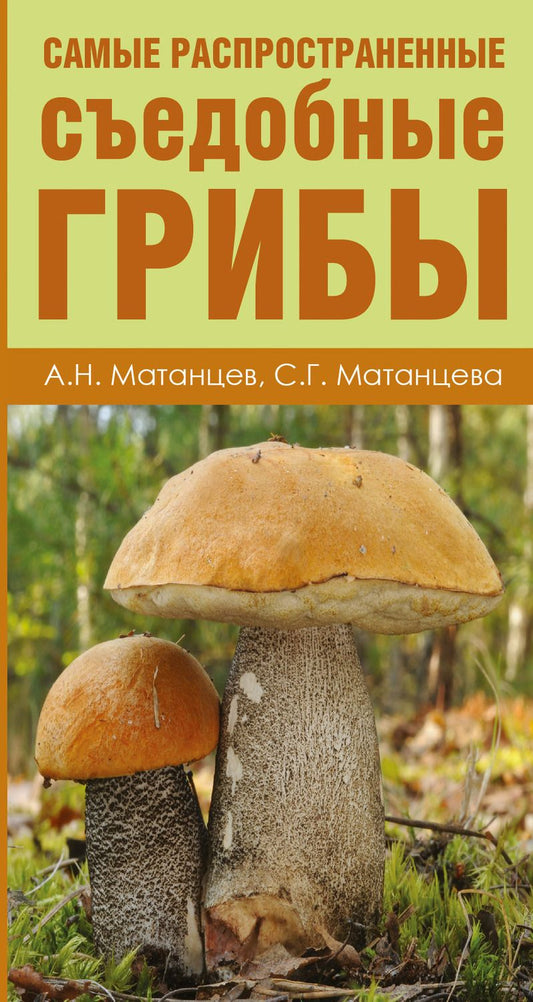 Обложка книги "Александр Матанцев: Грибы. Карманный атлас-определитель(1) = Самые распространенные съедобные грибы(2). (Оформление: 2)"