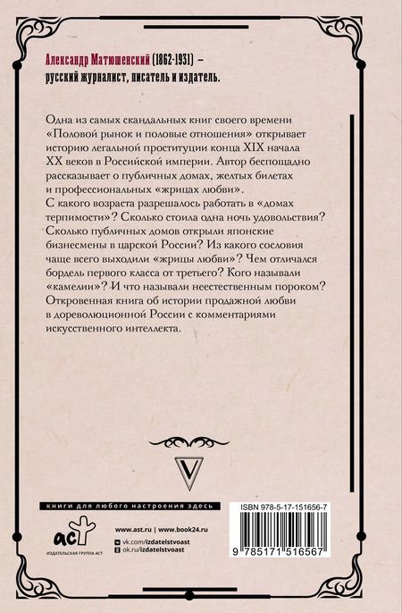 Фотография книги "Александр Матюшенский: Половой рынок и половые отношения"