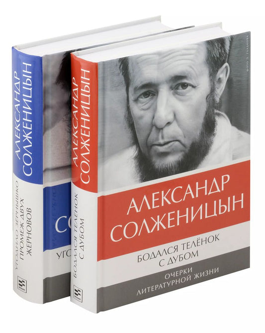 Обложка книги "Александр Солженицын: Комплект: Бодался теленок с дубом. Очерки литературной жизни, Угодило зернышко промеж двух жерновов. Очерки изгнания (комплект из 2-х книг)"