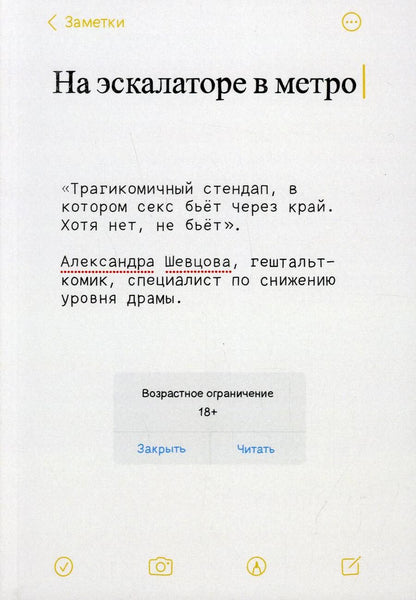 Обложка книги "Александра Шевцова: На эскалаторе в метро"