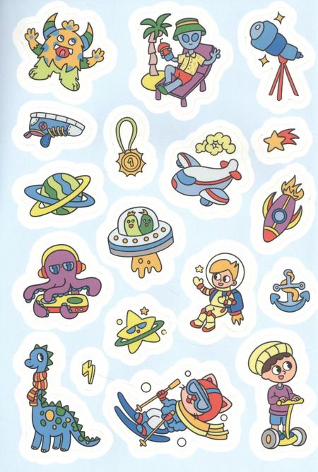 Фотография книги "Александра Скворцова: Светящиеся наклейки. Для мальчиков"