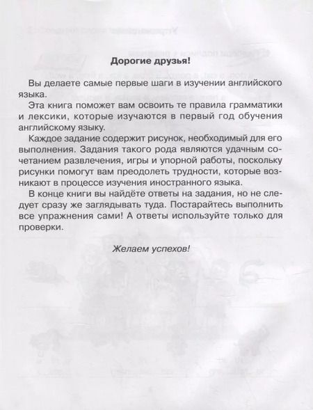 Фотография книги "Алевтина Илюшкина: Английские упражнения в картинках на все правила грамматики с ответами к заданиям. 1 год обучения"