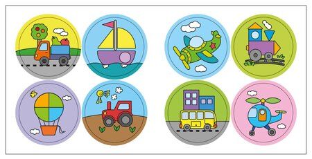 Фотография книги "Алла Андреевна: Раскраска для малышей с наклейками. Транспорт"