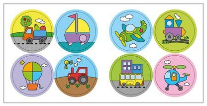 Фотография книги "Алла Андреевна: Раскраска для малышей с наклейками. Транспорт"