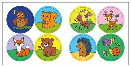 Фотография книги "Алла Андреевна: Раскраска для малышей с наклейками. В лесу"