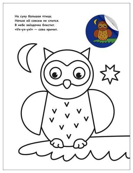 Фотография книги "Алла Андреевна: Раскраска для малышей с наклейками. В лесу"