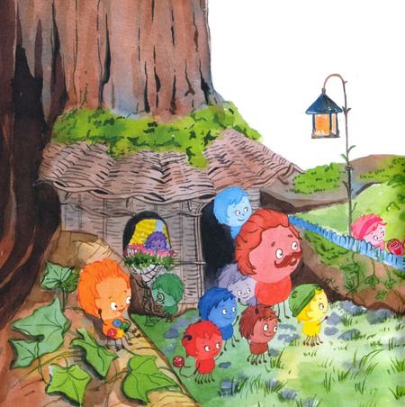 Фотография книги "Анастасия Гундер: Десять разноцветных паучков и папа"