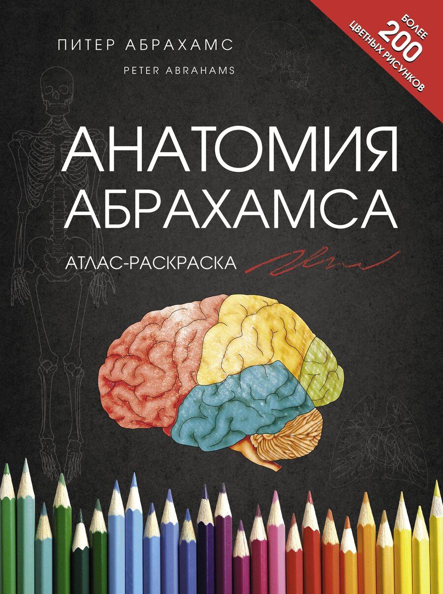 Обложка книги "Анатомия Абрахамса. Атлас-раскраска"
