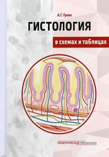 Обложка книги "Андрей Гунин: Гистология в схемах и таблицах. Учебное пособие. Цветной атлас"