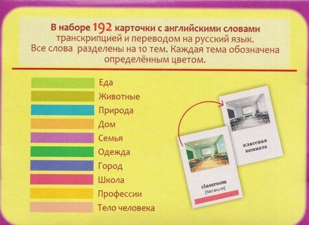 Фотография книги "Английский язык. Флеш-карты. Учим слова. 192 карточки"