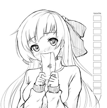 Фотография книги "Anime! Раскраска для работы маркерами: 32 проекта с любимыми героями: Шаблоны для выкрасов к каждому рисунку"