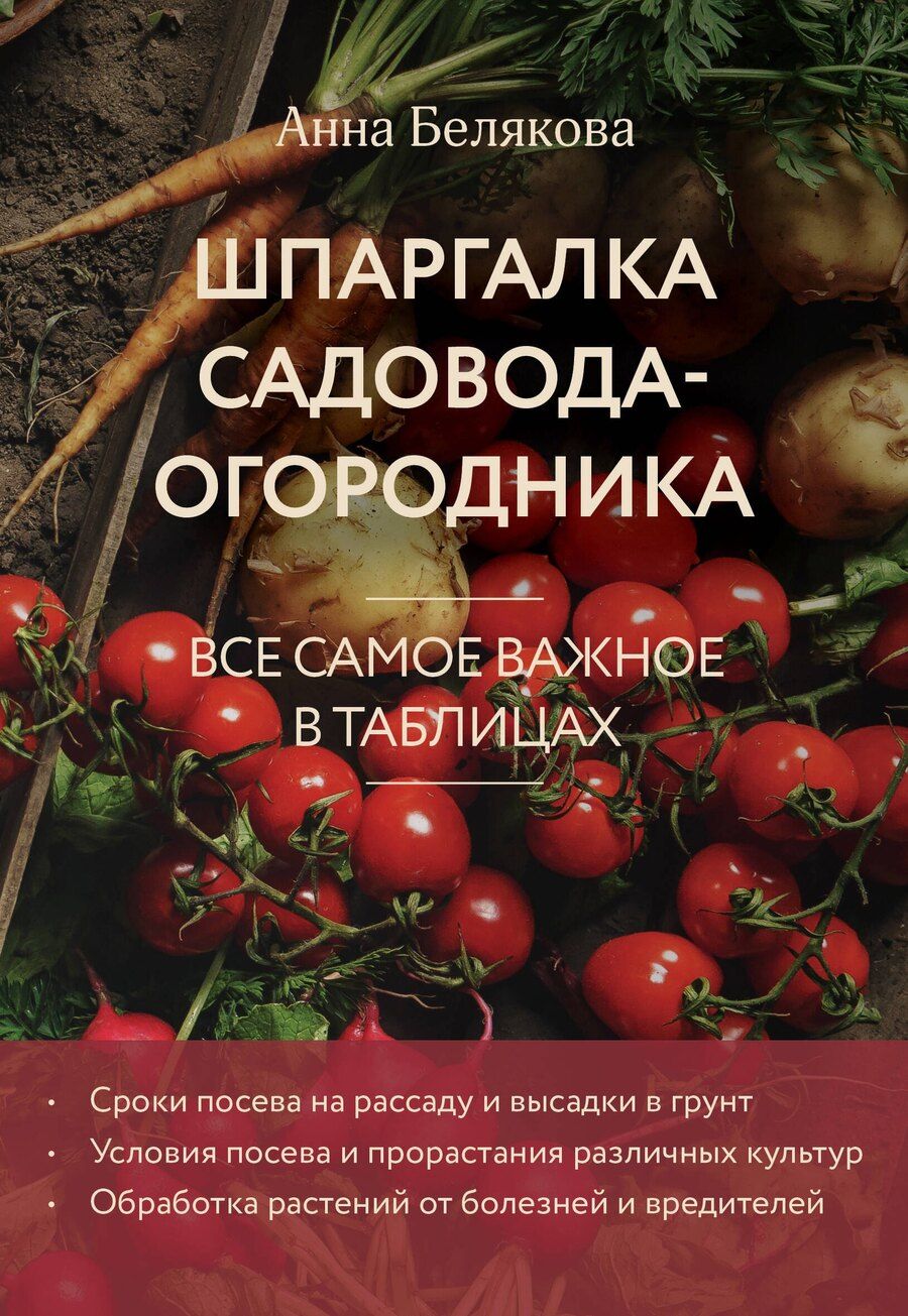 Обложка книги "Анна Белякова: Шпаргалка садовода-огородника. Все самое важное в таблицах (новое оформление)"