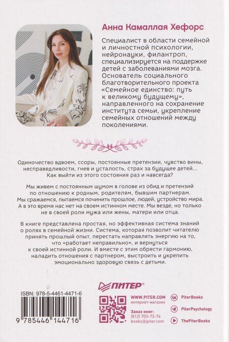 Фотография книги "Анна Камаллая: Гармония в семье. Как обрести силу и любовь в семейных сценариях"