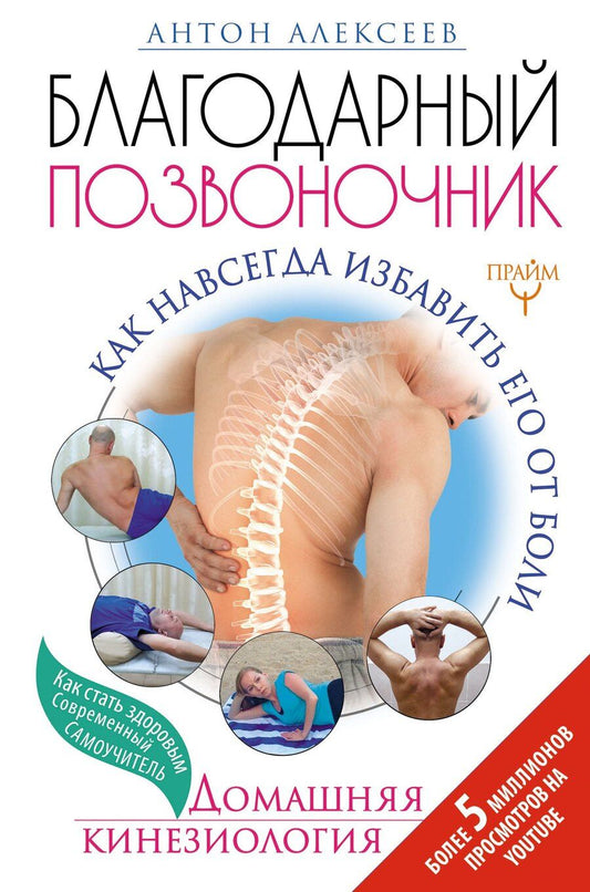 Обложка книги "Антон Владимирович: Благодарный позвоночник. Как навсегда избавить его от боли. Домашняя кинезиология"