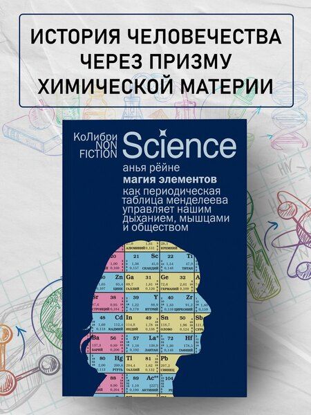 Фотография книги "Анья Рейне: Магия элементов: Как периодическая таблица Менделеева управляет нашим дыханием, мышцами и обществом"