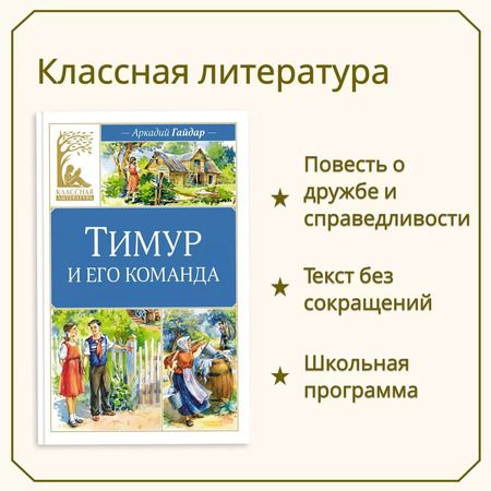 Фотография книги "Аркадий Гайдар: Тимур и его команда"