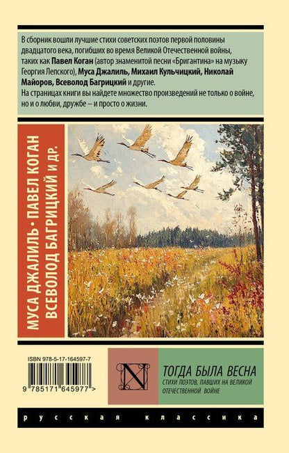 Фотография книги "Багрицкий, Джалиль, Коган: Тогда была весна. Стихи поэтов, павших на Великой Отечественной войне"