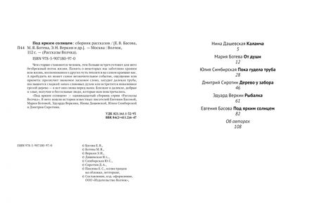 Фотография книги "Басова, Ботева, Веркин: Под ярким солнцем"