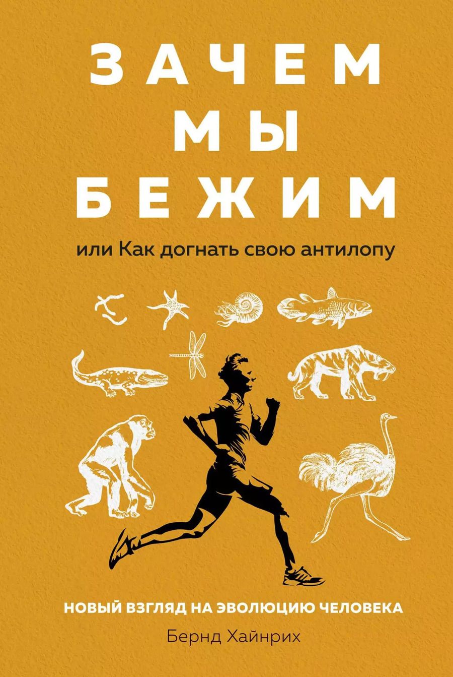 Обложка книги "Бернд Хайнрих: Зачем мы бежим, или Как догнать свою антилопу. Новый взгляд на эволюцию человека"