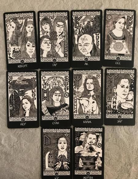 Фотография книги "Безпалова: Огненный футарк. Рунные карты (34 карты + инструкция)"