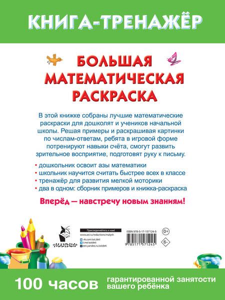 Фотография книги "Большая математическая раскраска"