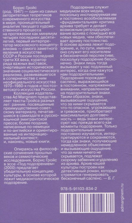 Фотография книги "Борис Гройс: Под подозрением. Феноменология медиа"