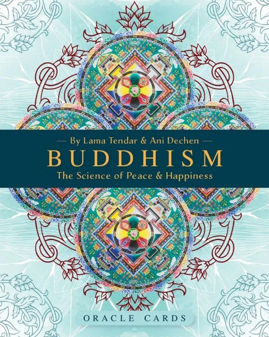 Обложка книги "BUDDHISM ORACLE CARDS: THE SCIENCE OF PEACE AND HAPPINESS (52 карты+инструкция)"