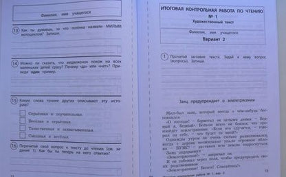 Фотография книги "Бунеева, Чиндилова: Литературное чтение. 4 класс. Итоговые контрольные работы. ФГОС"